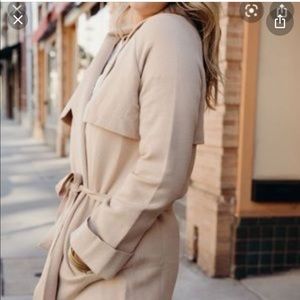 Carly Jean Los Angeles Tan Coat